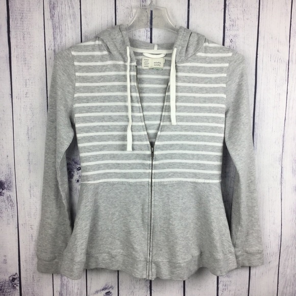 Anthropologie Tops - Anthropologie Saturday Sunday Striped Hoodie L
